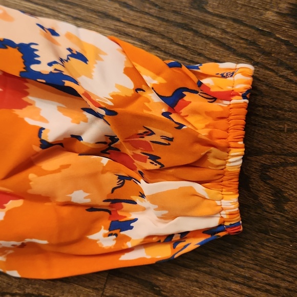 Orange Faux Wrap Dress - Picture 5 of 6